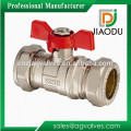 15mm 22mm Full Bore Brass Copper Chrome Butterfly Handle Water Isolating Compression Ball Valve